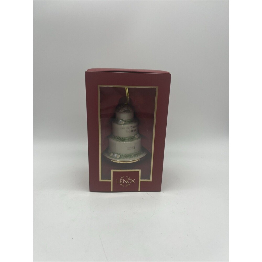 2022 Annual Lenox Wedding Cake Ornament "Our 1st Christmas Together"